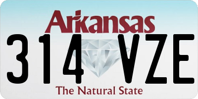 AR license plate 314VZE