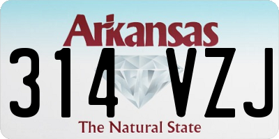 AR license plate 314VZJ