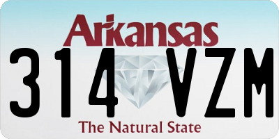 AR license plate 314VZM