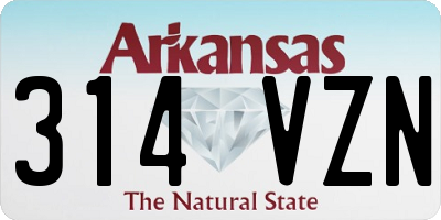 AR license plate 314VZN