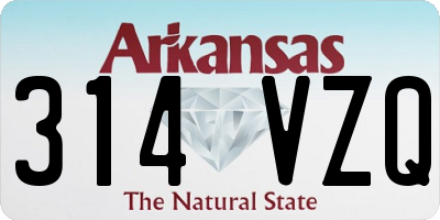 AR license plate 314VZQ
