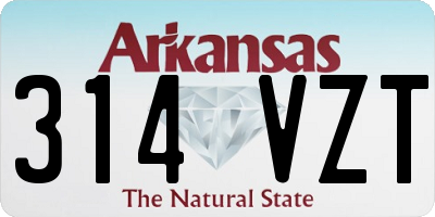 AR license plate 314VZT