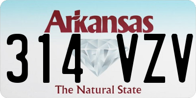 AR license plate 314VZV