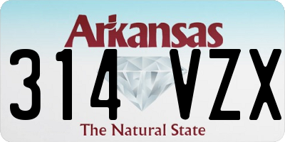 AR license plate 314VZX