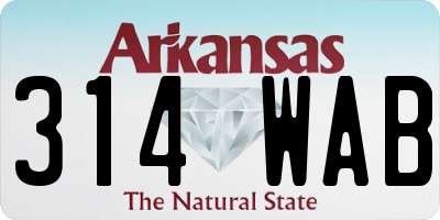 AR license plate 314WAB