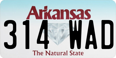AR license plate 314WAD