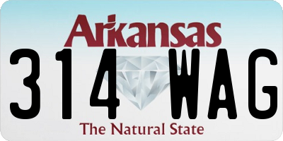AR license plate 314WAG