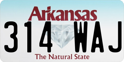 AR license plate 314WAJ