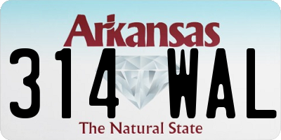 AR license plate 314WAL