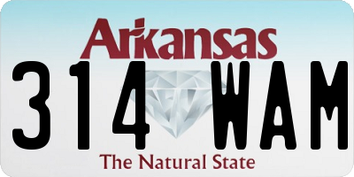 AR license plate 314WAM