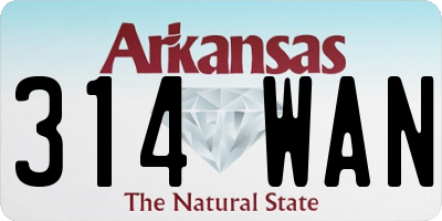 AR license plate 314WAN