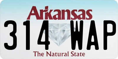 AR license plate 314WAP