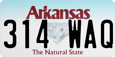 AR license plate 314WAQ