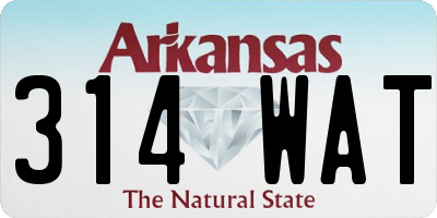 AR license plate 314WAT