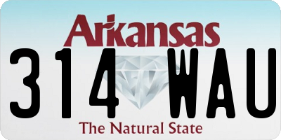 AR license plate 314WAU