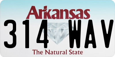 AR license plate 314WAV