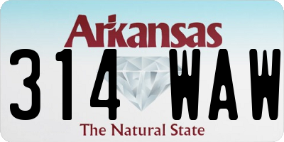 AR license plate 314WAW