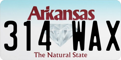 AR license plate 314WAX