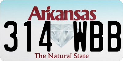 AR license plate 314WBB