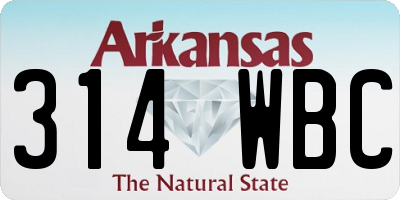 AR license plate 314WBC