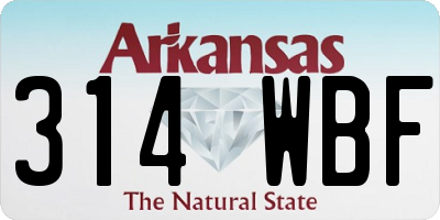 AR license plate 314WBF