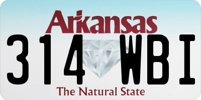 AR license plate 314WBI