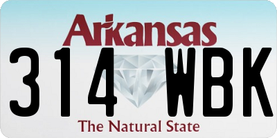 AR license plate 314WBK