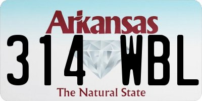 AR license plate 314WBL