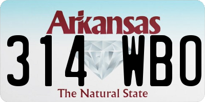 AR license plate 314WBO
