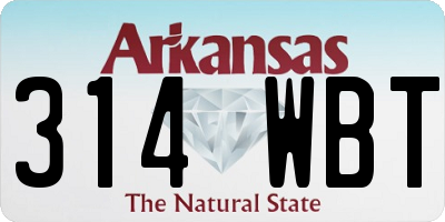 AR license plate 314WBT