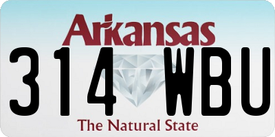 AR license plate 314WBU