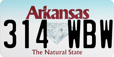 AR license plate 314WBW