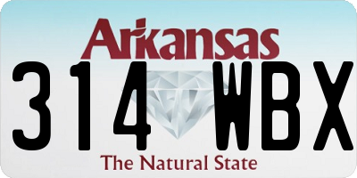 AR license plate 314WBX