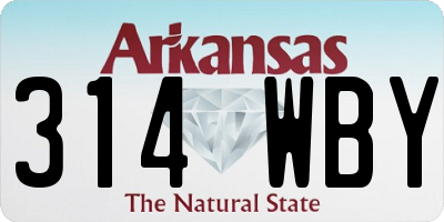 AR license plate 314WBY