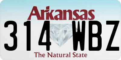 AR license plate 314WBZ