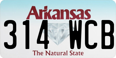 AR license plate 314WCB