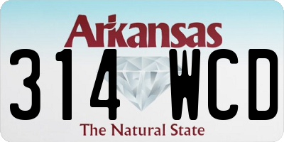 AR license plate 314WCD