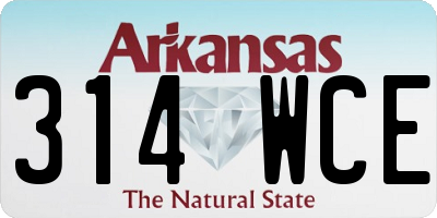 AR license plate 314WCE