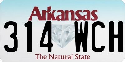AR license plate 314WCH