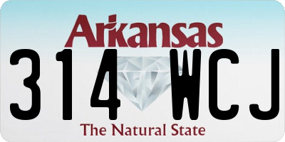AR license plate 314WCJ
