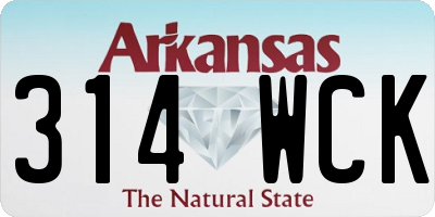 AR license plate 314WCK