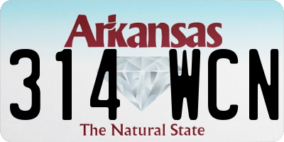 AR license plate 314WCN