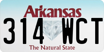 AR license plate 314WCT