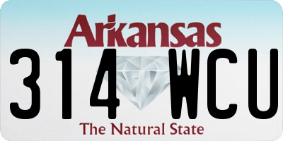 AR license plate 314WCU