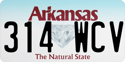 AR license plate 314WCV