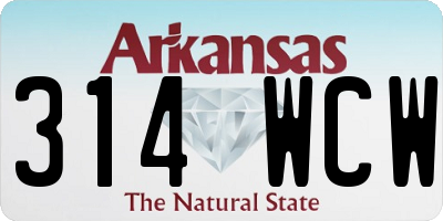 AR license plate 314WCW