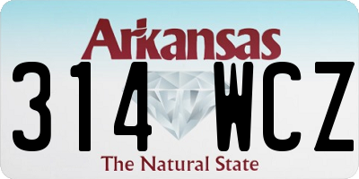 AR license plate 314WCZ