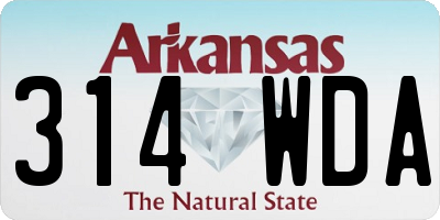 AR license plate 314WDA