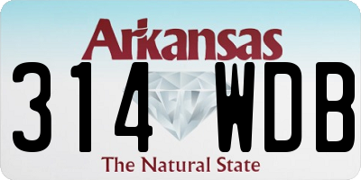 AR license plate 314WDB