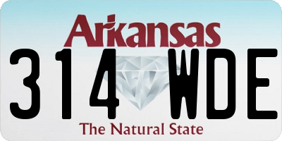 AR license plate 314WDE